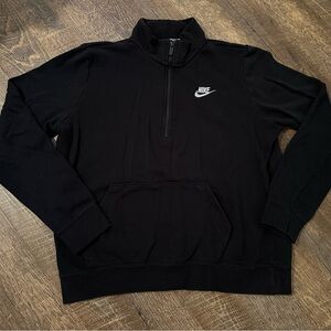 Nike Black 1/4 Zip Pullover, Size Med, Good Condition